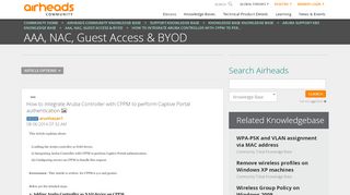 
                            7. How to integrate Aruba Controller with CPPM to perform Captive ...
