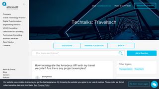 
                            3. How to integrate the Amadeus API with my travel website? Are there ...