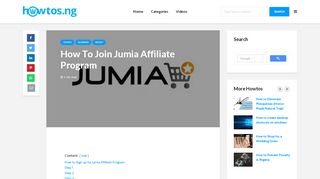 
                            8. How To Join Jumia Affiliate Program | Howtos.ng