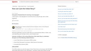 
                            8. How to join the Indian Navy - Quora