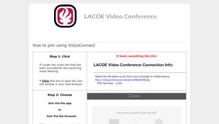 
                            6. How to join using VidyoConnect - LACOE Video Conference