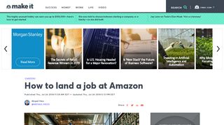 
                            9. How to land a job at Amazon - CNBC.com