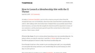 
                            4. How to Launch a Membership Site with the X Theme - Themeco