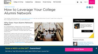 
                            8. How to Leverage Your College Alumni Network | The Princeton Review