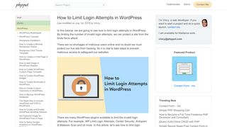 
                            8. How to Limit Login Attempts in WordPress - Phppot