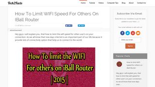 
                            5. How to limit WIFI Speed for others on iBall Router ...