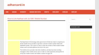 
                            1. How to Link Aadhaar with Jio SIM / Mobile …