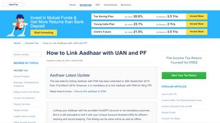 
                            2. How to Link Aadhaar with UAN and PF - ClearTax