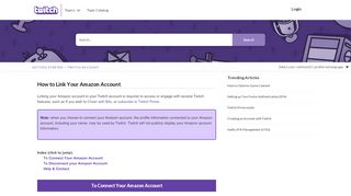 
                            3. How to Link Your Amazon Account - help.twitch.tv