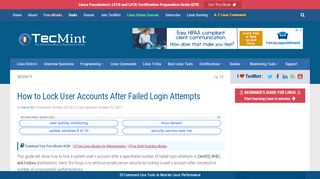 
                            5. How to Lock User Accounts After Failed Login Attempts - Tecmint