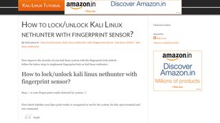 
                            6. How to lock/unlock Kali Linux nethunter with fingerprint sensor? - Kali ...