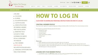 
                            10. How to Log In - Alpha Chi Omega HQ