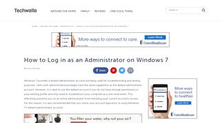 
                            4. How to Log in as an Administrator on Windows 7 | Techwalla ...