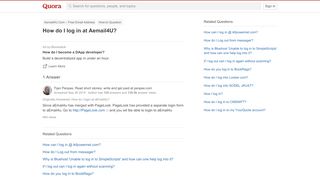 
                            4. How to log in at Aemail4U - Quora