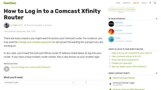 
                            2. How to Log in to a Comcast Xfinity Router - howchoo