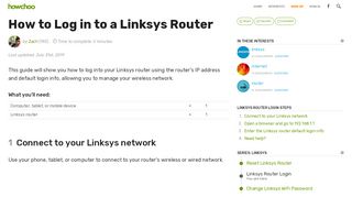 
                            2. How to Log in to a Linksys Router - howchoo