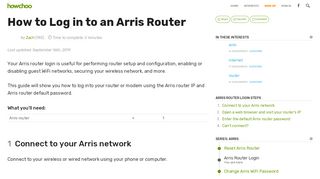 
                            2. How to log in to an Arris router - howchoo