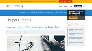 
                            7. How to Log-in to Drupal without the Log-in Block or Link - OSTraining