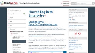 
                            3. How to Log in to Enterprise | TempWorks Knowledge Base