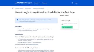 
                            9. How to log in to my Atlassian cloud site for the first time - Atlassian ...