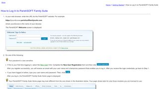
                            6. How to Log In to ParishSOFT Family Suite