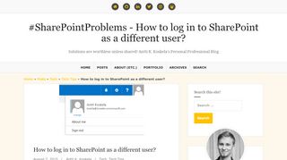 
                            8. How to log in to SharePoint as a different user? - Tech Tips ...