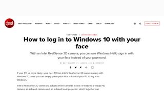 
                            5. How to log in to Windows 10 with your face - CNET