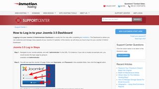 
                            7. How to Log in to your Joomla 3.5 Dashboard - InMotion Hosting