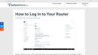 
                            4. How to Log In to Your Router | HighSpeedInternet.com