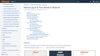 
                            1. How to Log in to Your Server or Account - cPanel Documentation