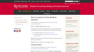 
                            4. How to Log In to Your Student Account - Rutgers Student Accounting