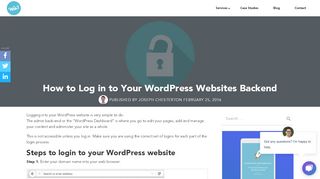 
                            1. How to Log in to Your WordPress Websites Backend | Web3 ...