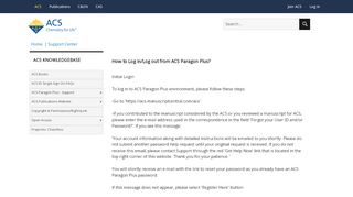 
                            4. How to Log in/Log out from ACS Paragon Plus? – ACS ...