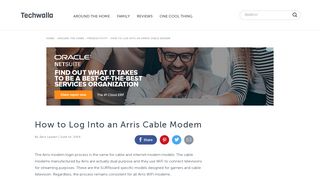 
                            2. How to Log Into an Arris Cable Modem | Techwalla.com