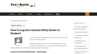 
                            8. How To Log Into Comcast Xfinity Router Modem ? | Pickmyrouter