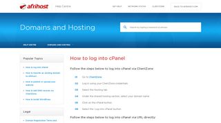 
                            5. How to log into cPanel | Domains and Hosting | Afrihost ...