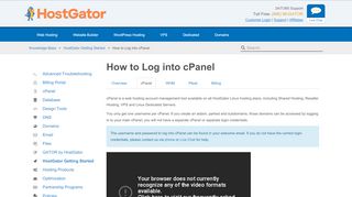 
                            11. How to Log into cPanel | HostGator Support