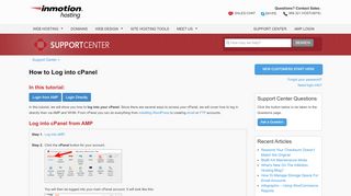 
                            10. How to Log into cPanel | InMotion Hosting Support Center