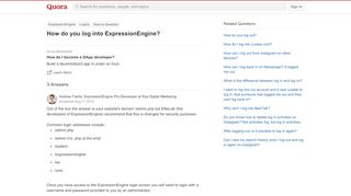 
                            3. How to log into ExpressionEngine - Quora