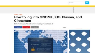 
                            1. How to log into GNOME, KDE Plasma, and Cinnamon - Lifewire