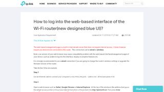 
                            5. How to log into the web-based interface of the Wi-Fi router ... - TP-Link