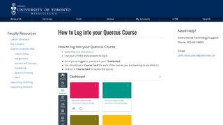 
                            1. How to Log into your Quercus Course - UTM Library - University of ...