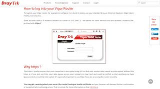 
                            7. How to log into your Vigor Router - DrayTek Vigor