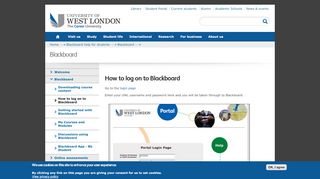 
                            2. How to log on to Blackboard | University of West London