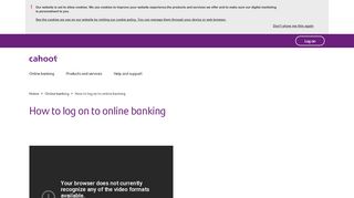 
                            4. How to log on to online banking | Cahoot