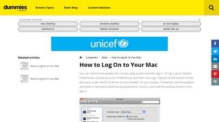 
                            2. How to Log On to Your Mac - dummies