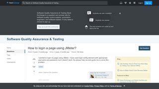 
                            6. How to login a page using JMeter? - Software Quality ...