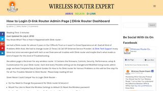 
                            9. How to Login D-link Router Admin Page | Dlink Router Dashboard