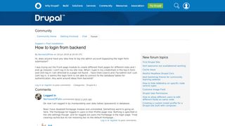 
                            2. How to login from backend | Drupal.org
