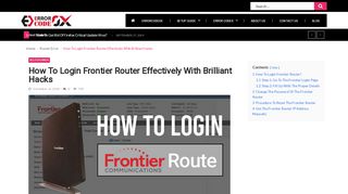 
                            2. How To: Login Frontier Router | Error Code 0x